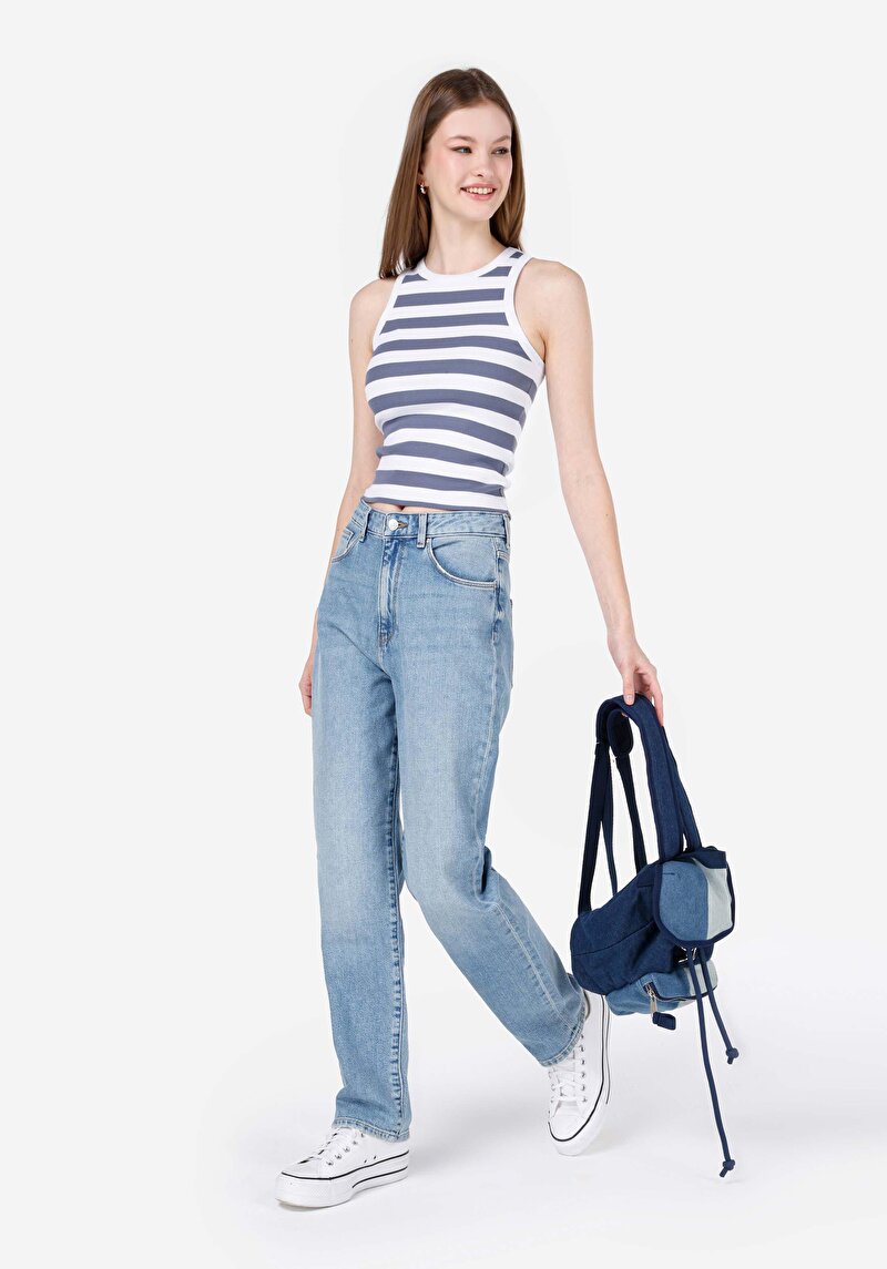 Зображення 884 Lauren Джинси Жіночі Блакитні Прямого Крою Cl1068785