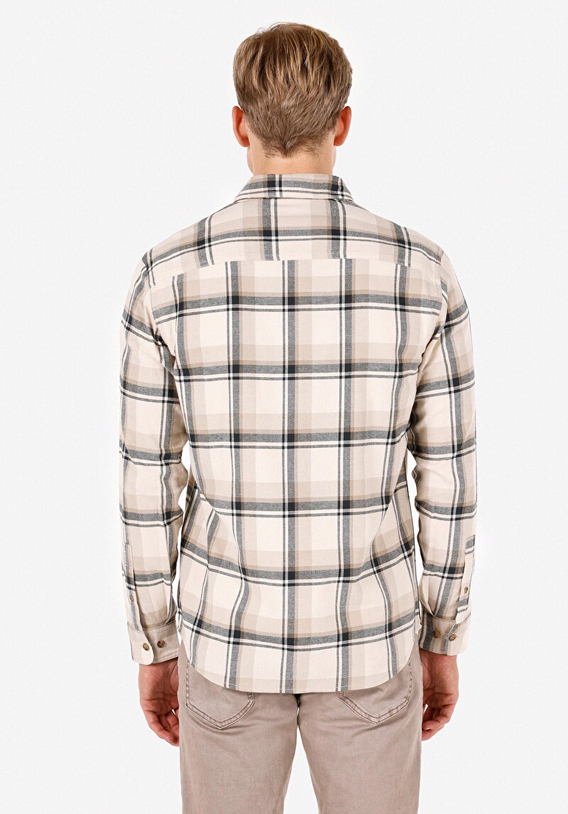 Показати інформацію про Сорочка З Довгим Рукавом Чоловіча Бежева  Cl1071256