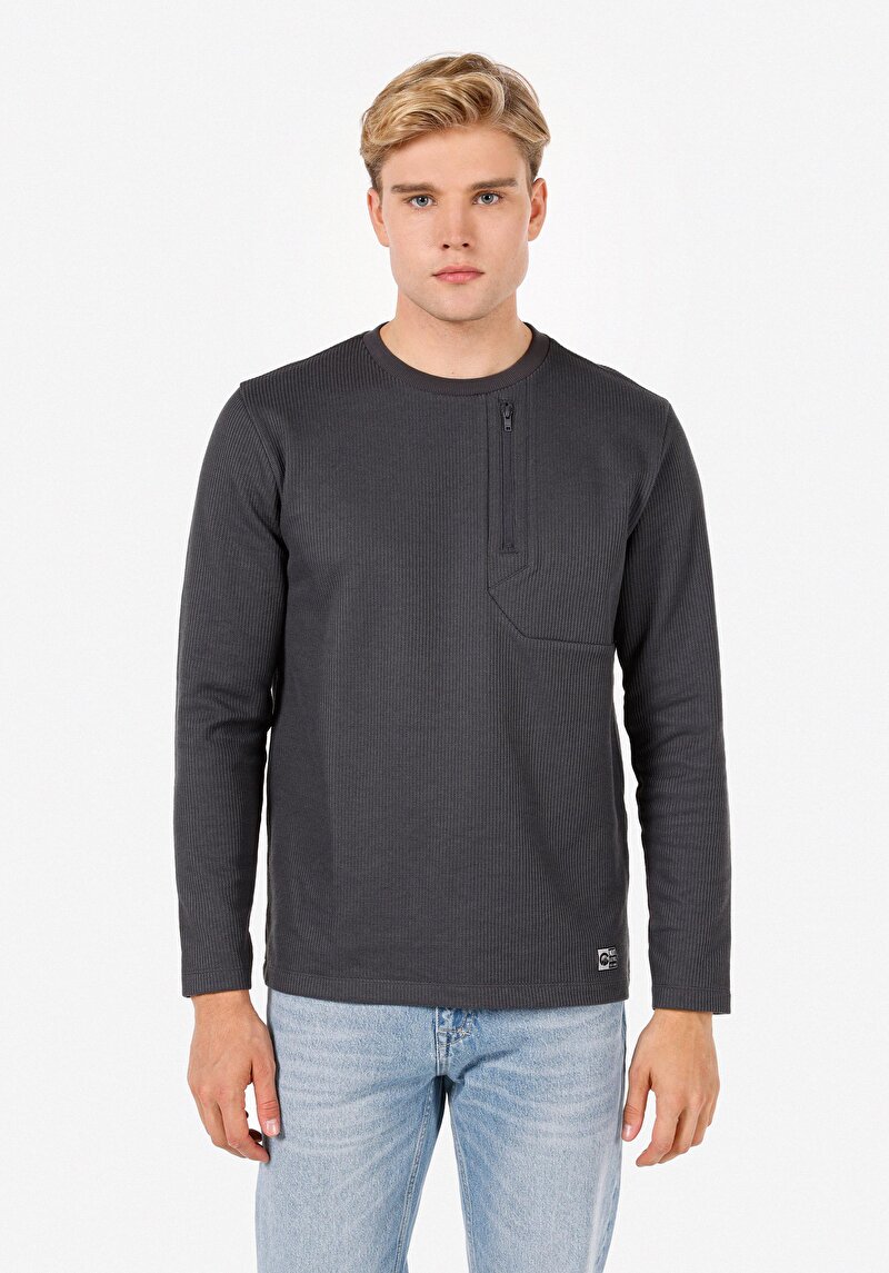 Зображення Футболка З Довгим Рукавом Чоловіча Сіра Cl1070971