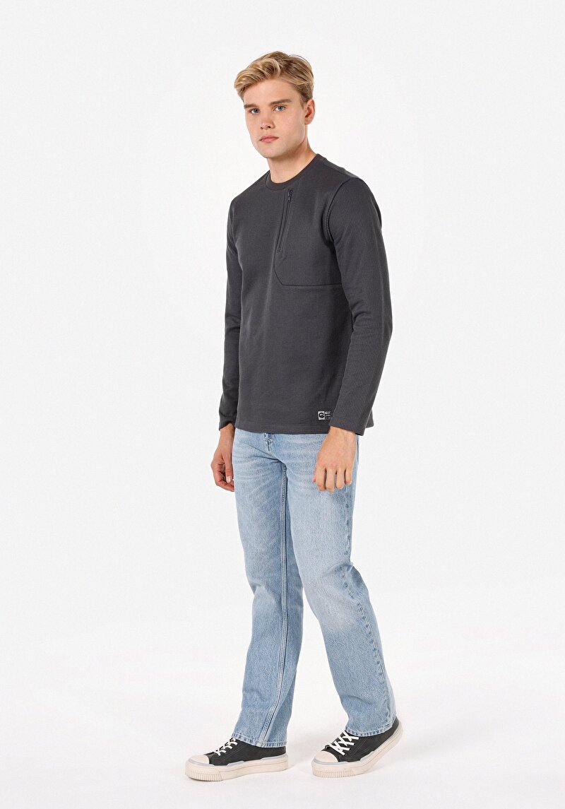 Показати інформацію про Футболка З Довгим Рукавом Чоловіча Сіра  Cl1070971