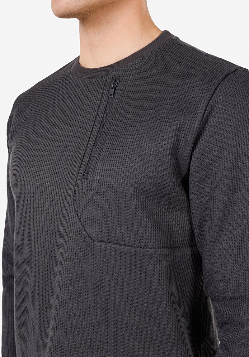 Показати інформацію про Футболка З Довгим Рукавом Чоловіча Сіра  Cl1070971