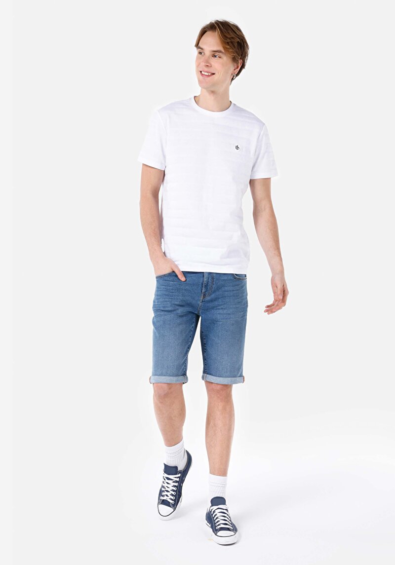 Показати інформацію про 044 Karl Шорти Чоловічі Блакитні  Cl1068545