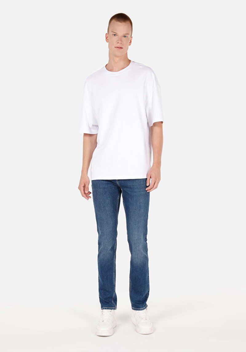 Зображення 044 Karl Джинси Чоловічі Блакитні Прямого Крою Cl1071670