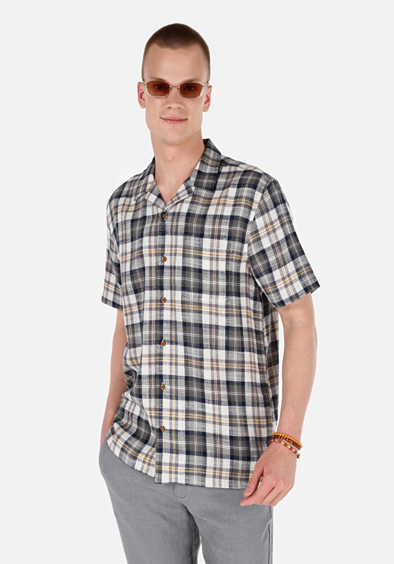 Зображення Сорочка З Коротким Рукавом Чоловіча Бежева  Cl1068834