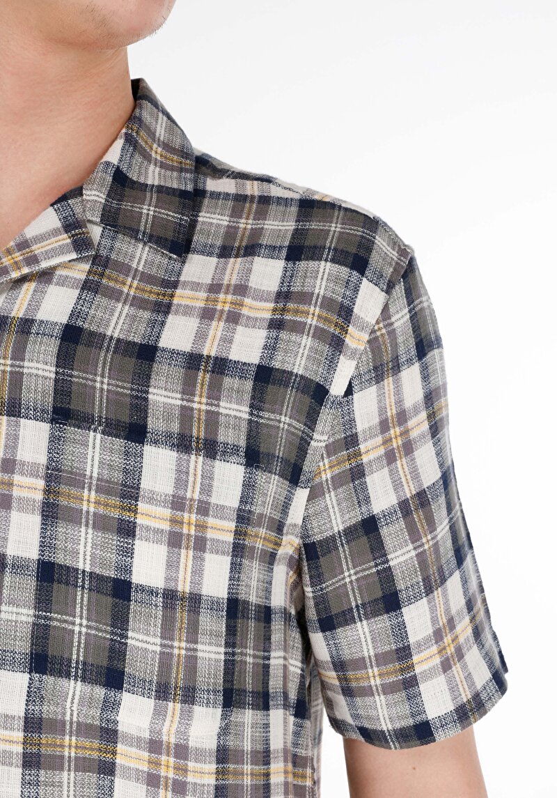 Показати інформацію про Сорочка З Коротким Рукавом Чоловіча Бежева  Cl1068834