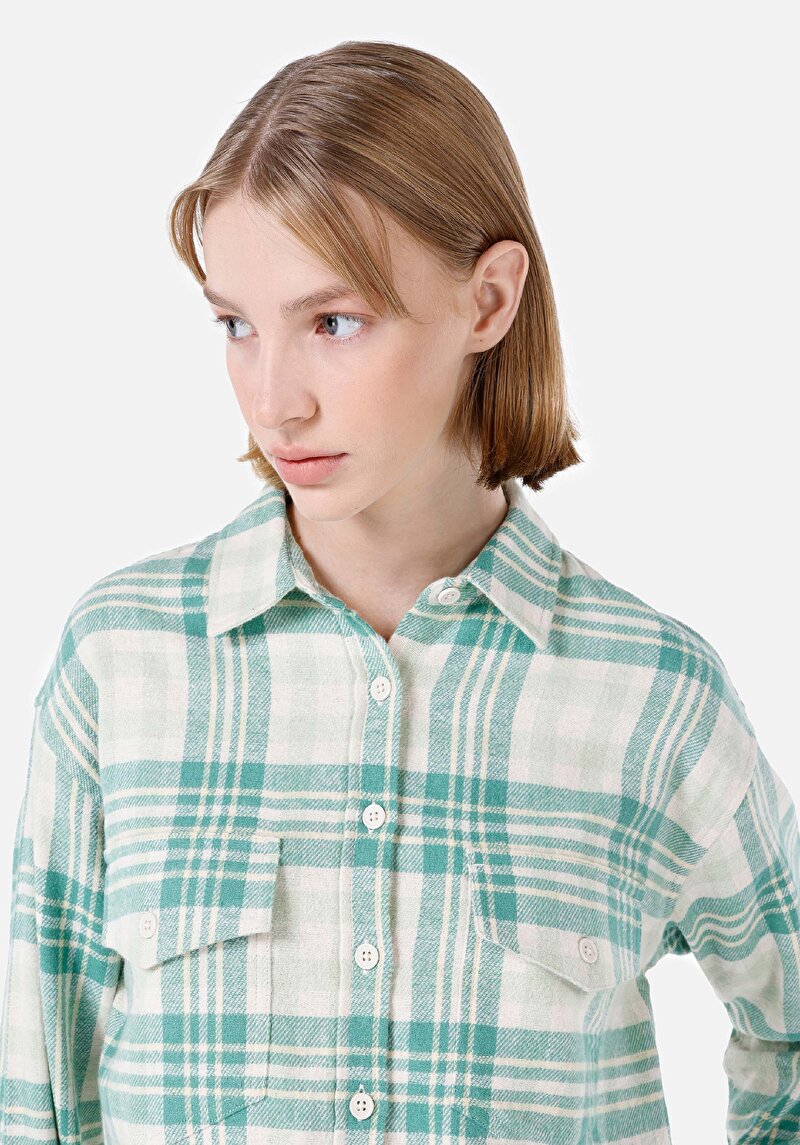 Показати інформацію про Сорочка З Довгим Рукавом Жіноча Зелена  Cl1067160