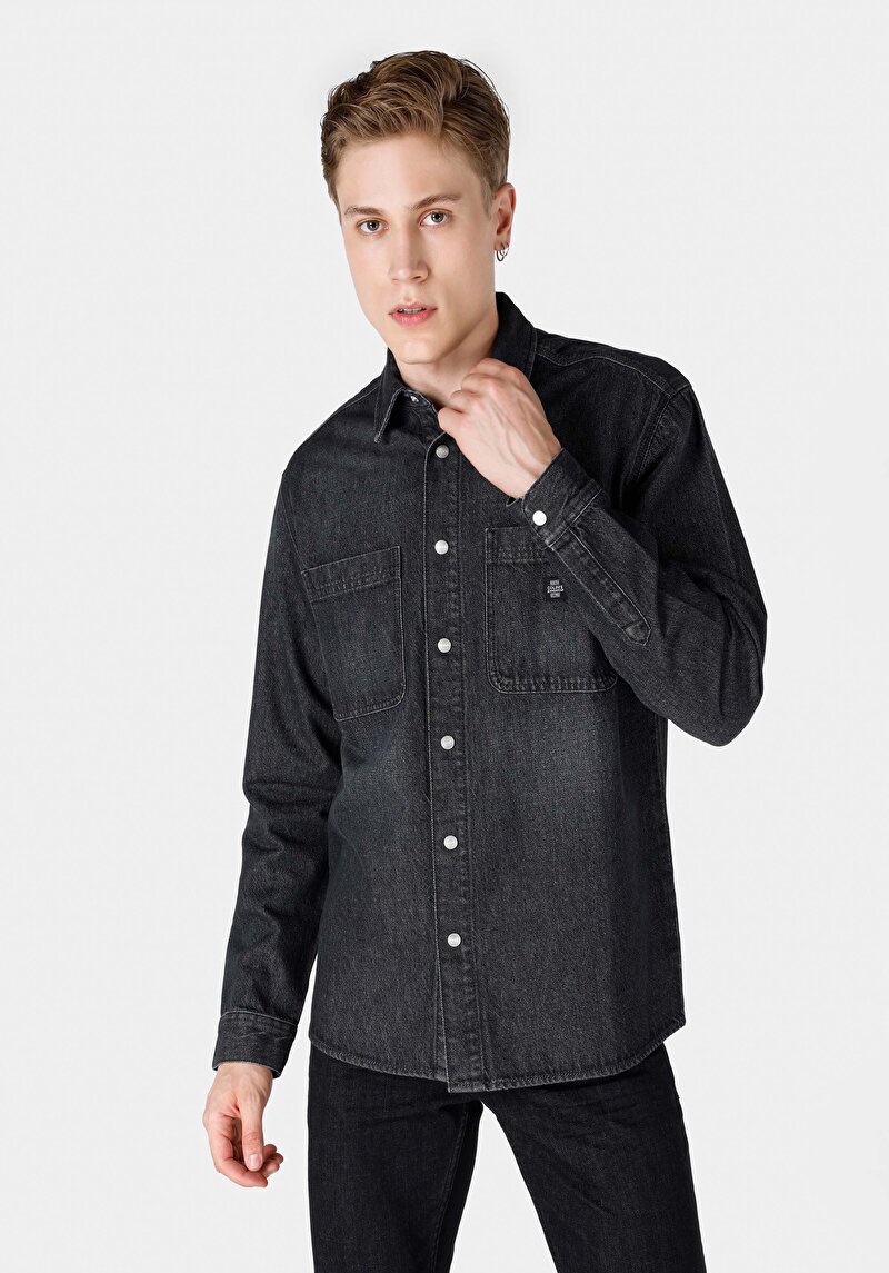 Зображення Сорочка З Довгим Рукавом Чоловіча Блакитна  Cl1065471