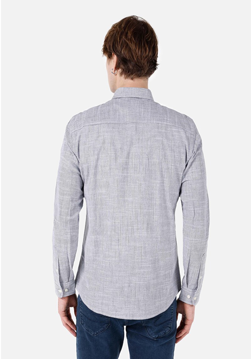 Показати інформацію про Сорочка З Довгим Рукавом Чоловіча Синя  Cl1062631