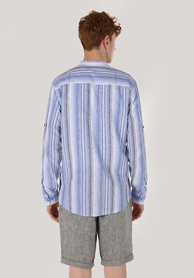 Зображення Сорочка З Довгим Рукавом Чоловіча Синя Cl1062635