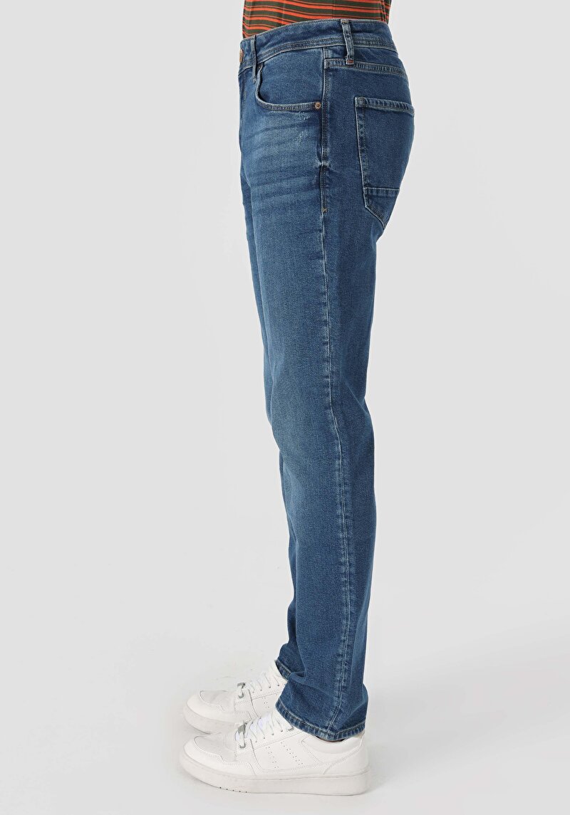 Зображення 044 Karl Джинси Чоловічі Блакитні Прямого Крою Cl1065534