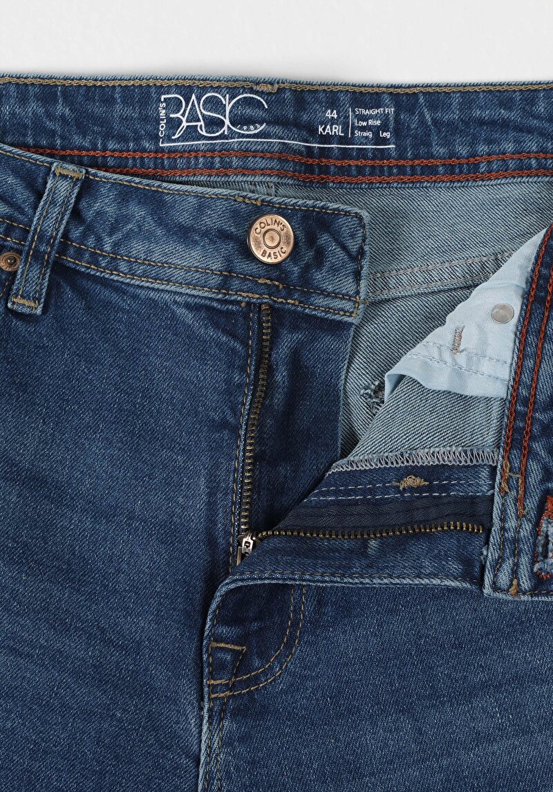 Показати інформацію про 044 Karl Джинси Чоловічі Блакитні Прямого Крою Cl1065534