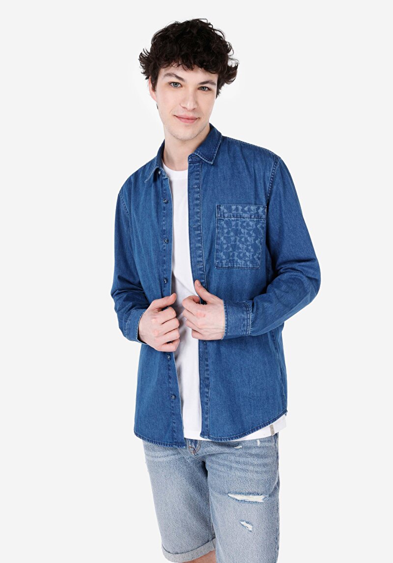 Зображення 021 Joel Сорочка З Довгим Рукавом Чоловіча Блакитна  Cl1068558