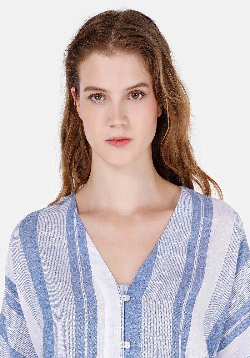 Зображення Сорочка З Коротким Рукавом Жіноча Блакитна Cl1068897