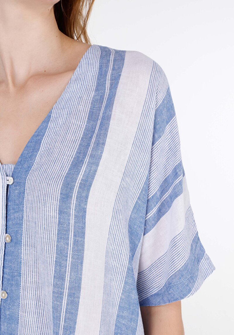 Показати інформацію про Сорочка З Коротким Рукавом Жіноча Блакитна  Cl1068897