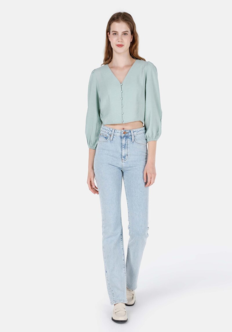 Показати інформацію про Сорочка З Довгим Рукавом Жіноча Зелена  Cl1068899