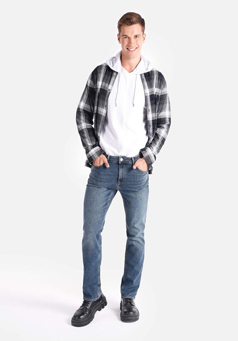 Зображення 045 David Джинси Чоловічі Блакитні Класичного Крою Cl1065540