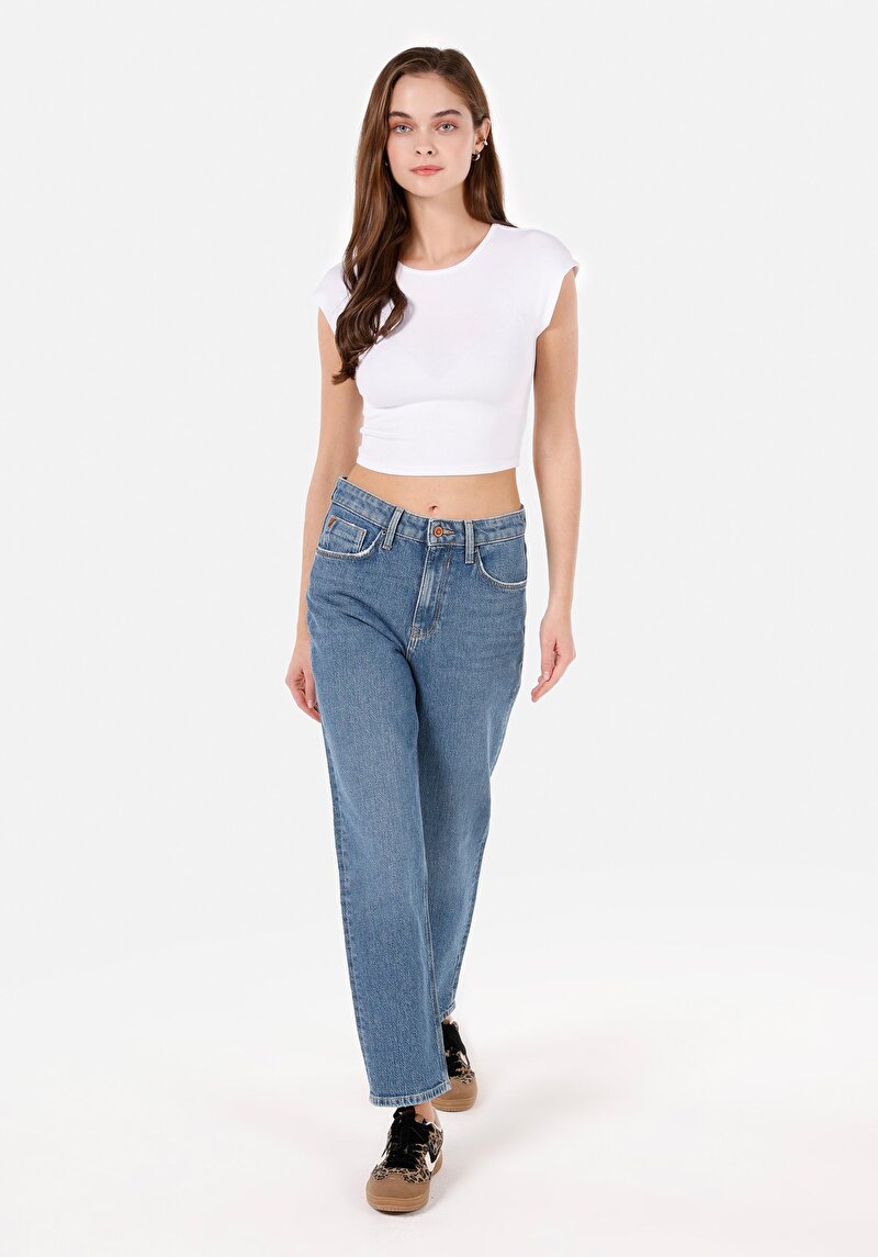 Зображення 884 Lauren Джинси Жіночі Блакитні Прямого Крою Cl1071679