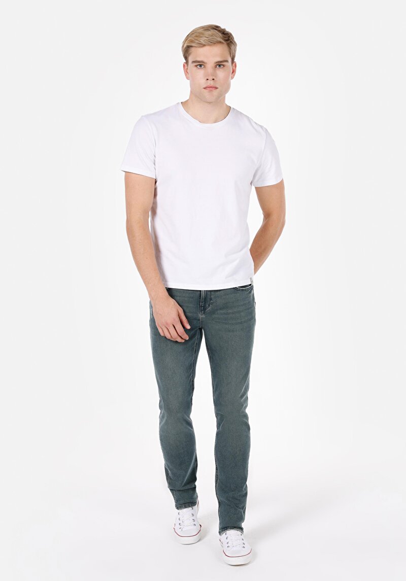 Зображення 044 Karl Джинси Чоловічі Блакитні Прямого Крою Cl1071286