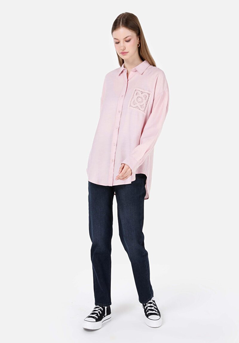 Показати інформацію про Сорочка З Довгим Рукавом Жіноча Рожева  Cl1068902