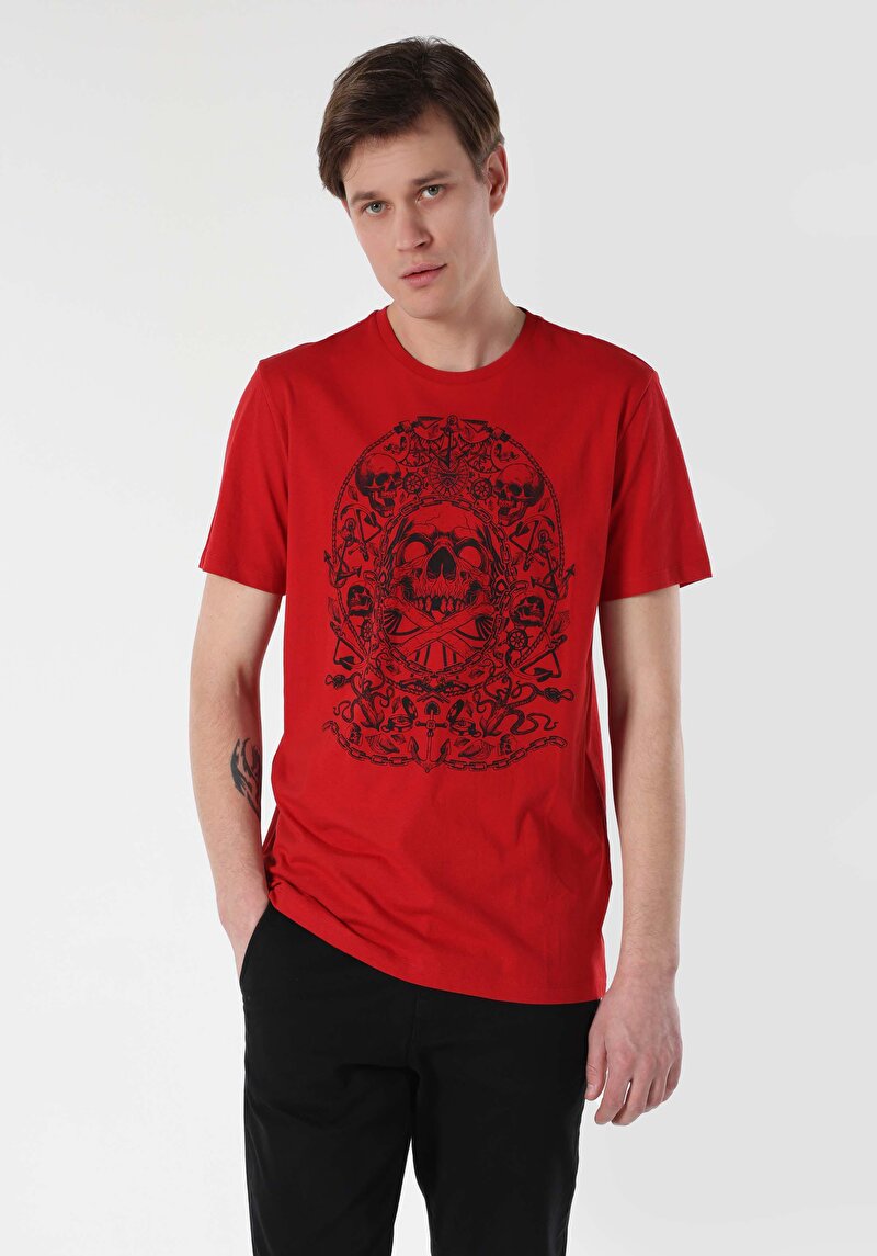 Зображення Футболка З Коротким Рукавом Чоловіча Червона  Cl1062678