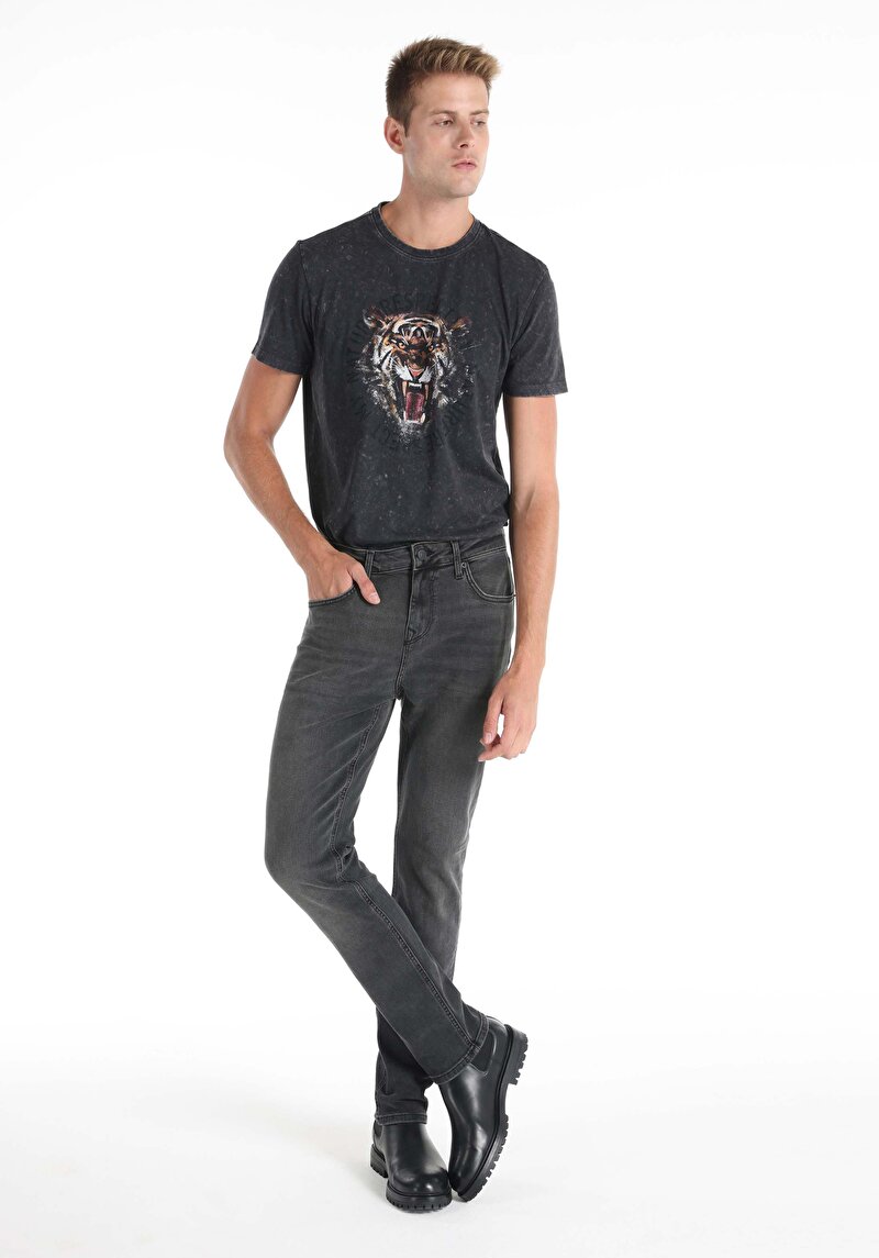 Зображення 044 Karl Джинси Чоловічі Чорні Прямого Крою Cl1065543