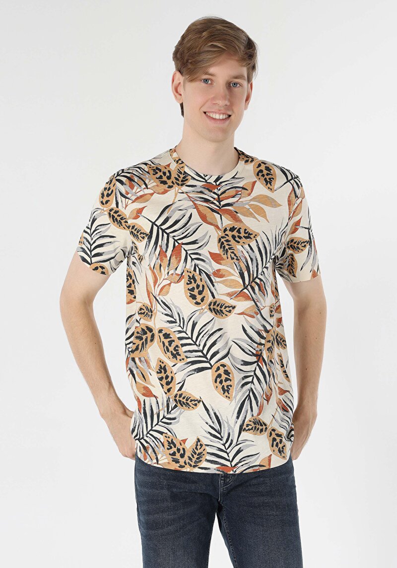 Зображення Футболка З Коротким Рукавом Чоловіча Бежева  Cl1062684