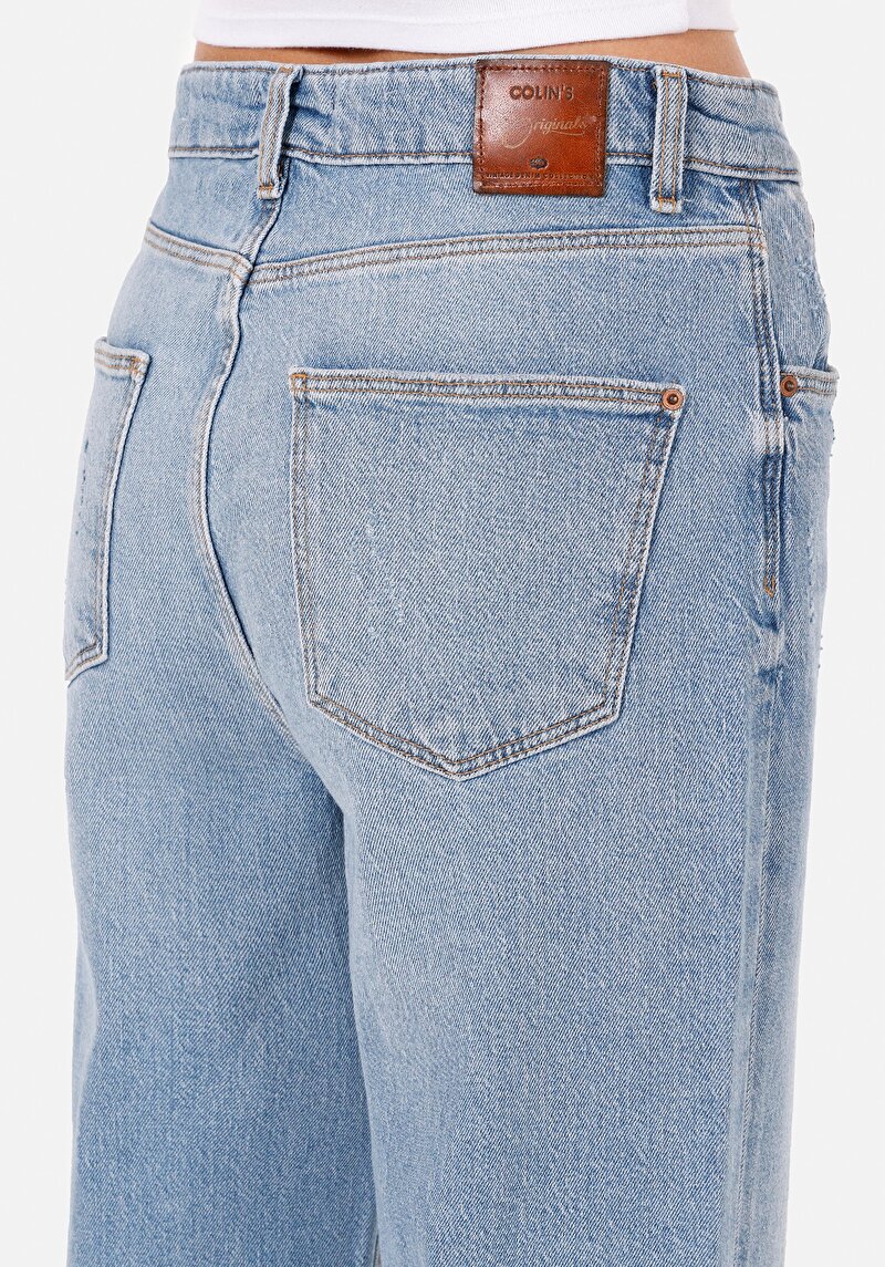 Показати інформацію про 884 Lauren Джинси Жіночі Блакитні Прямого Крою Cl1071681