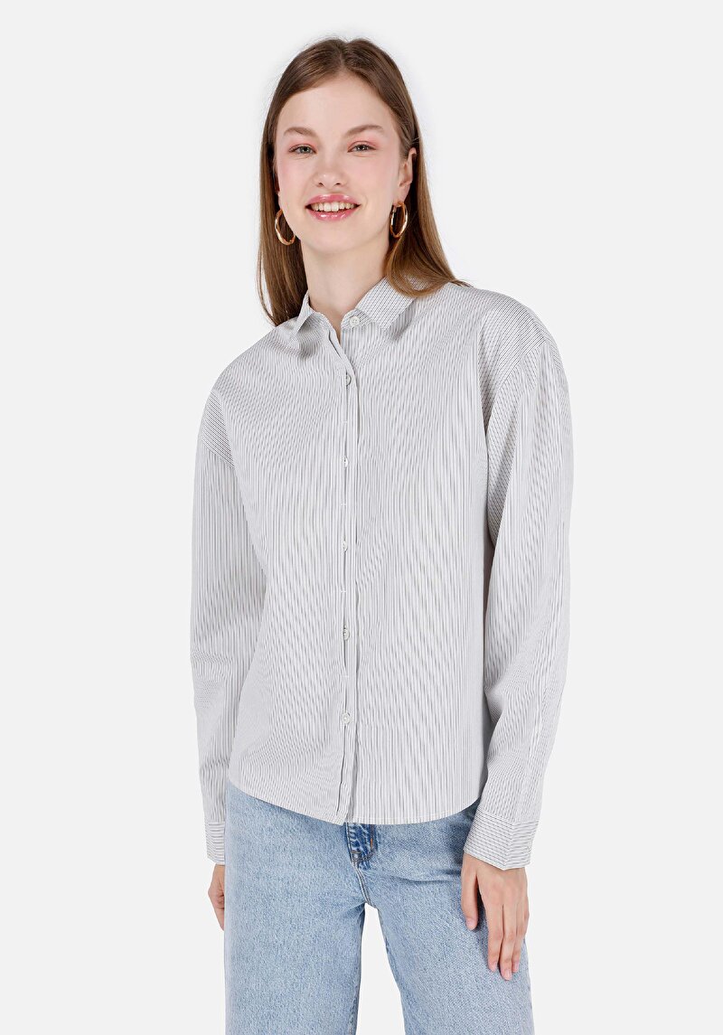 Зображення Сорочка З Довгим Рукавом Жіноча Біла  Cl1068914