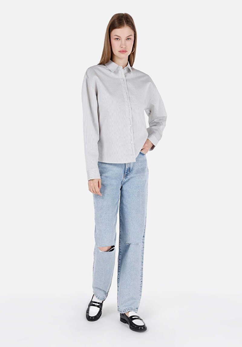 Показати інформацію про Сорочка З Довгим Рукавом Жіноча Біла  Cl1068914