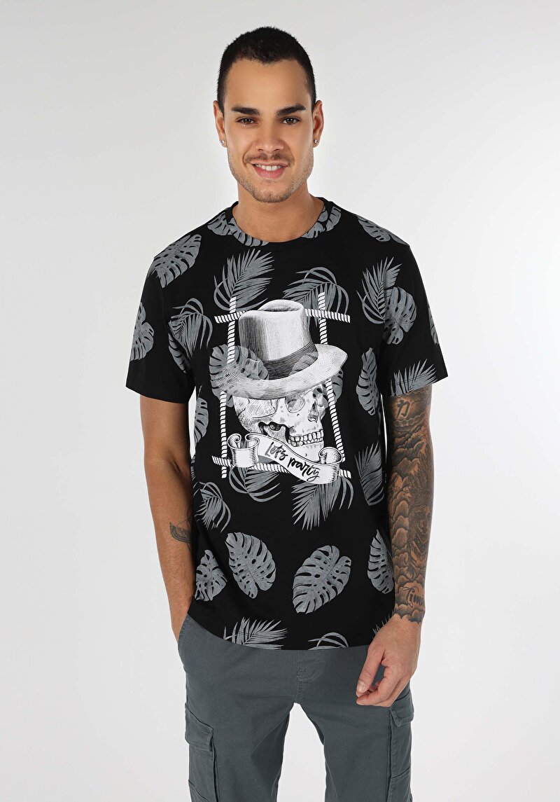 Зображення Футболка З Коротким Рукавом Чоловіча Чорна  Cl1062701