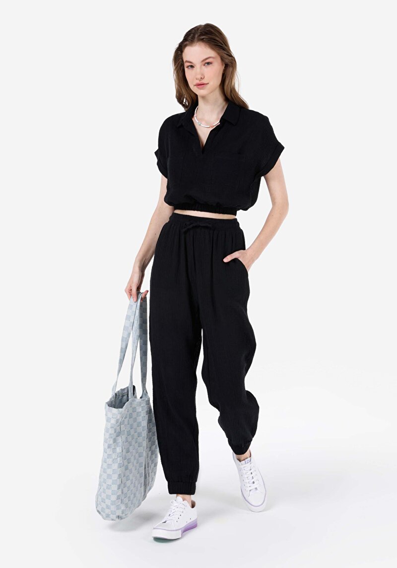 Показати інформацію про Брюки Жіночі Чорні  Cl1068937