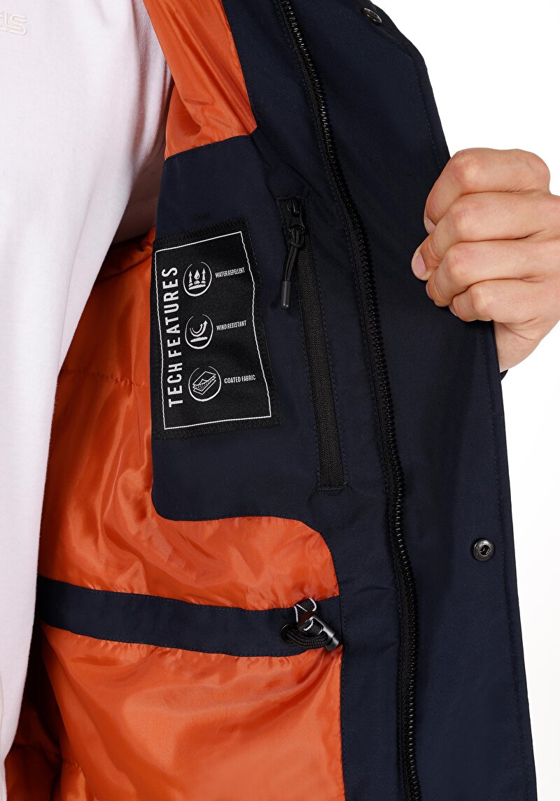 Показати інформацію про Пальто Чоловіче Синє  Cl1071004