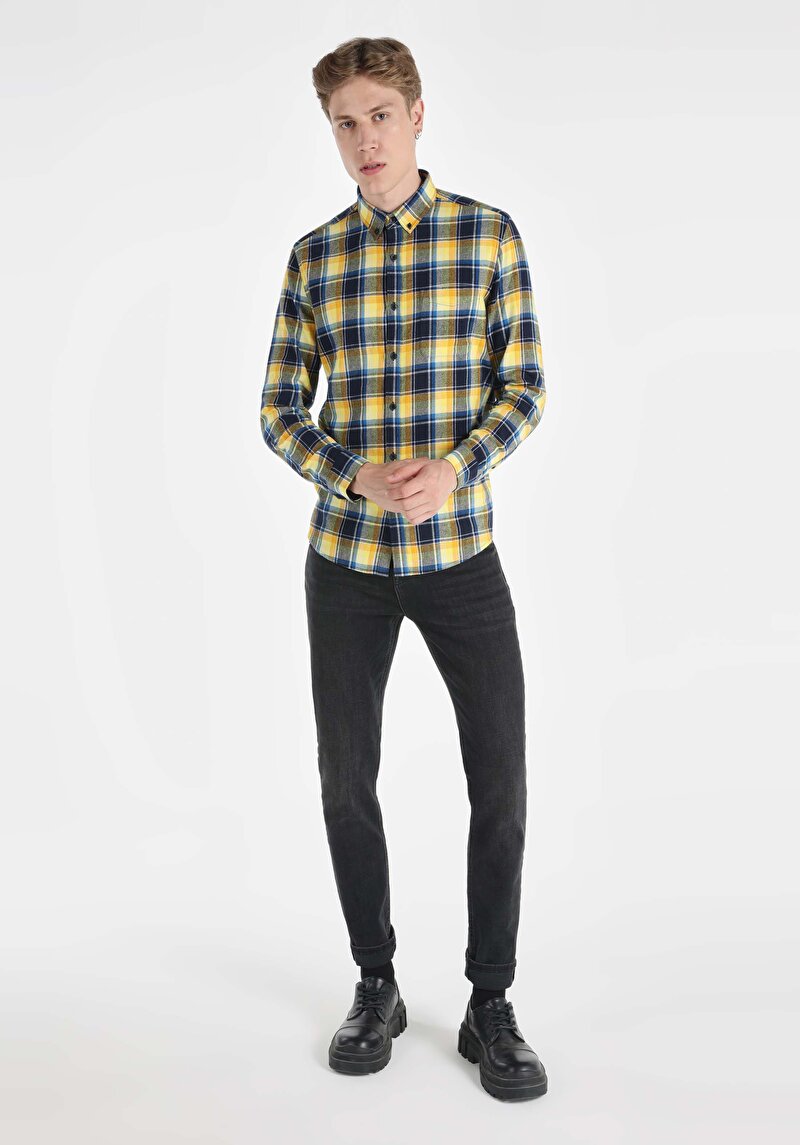 Зображення Сорочка З Довгим Рукавом Чоловіча Синя Cl1065569