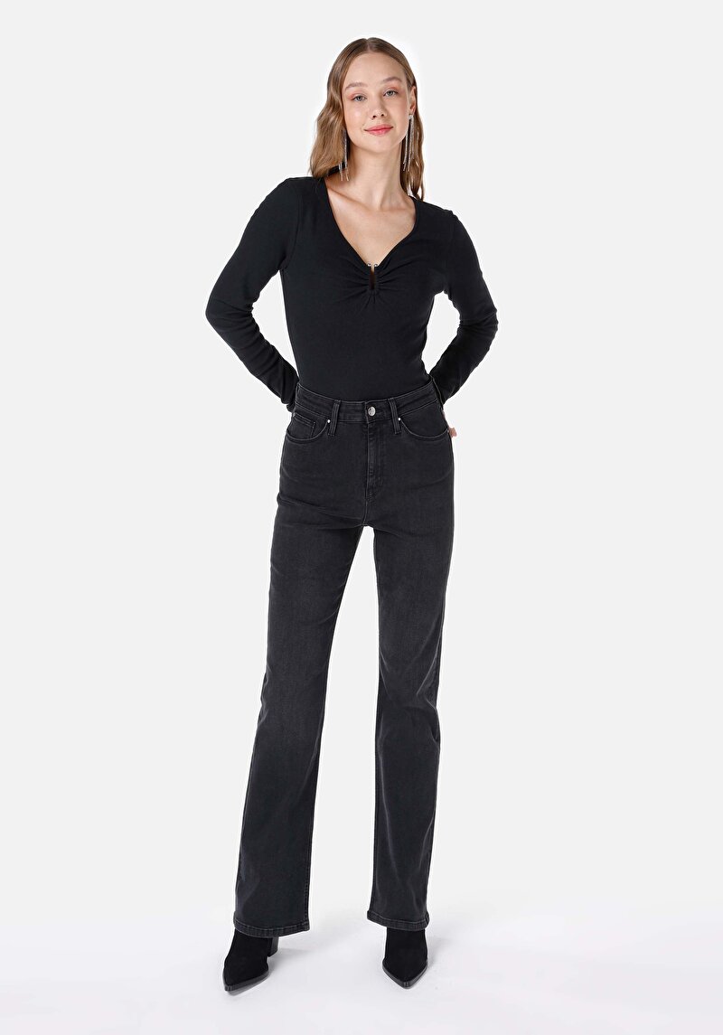 Зображення 791 Monica Джинси Жіночі Чорні Класичного Крою Cl1067199