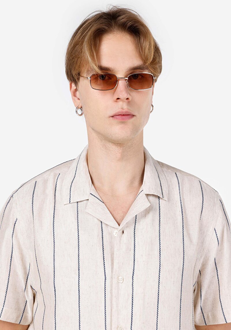 Зображення Сорочка З Коротким Рукавом Чоловіча Бежева Cl1062894