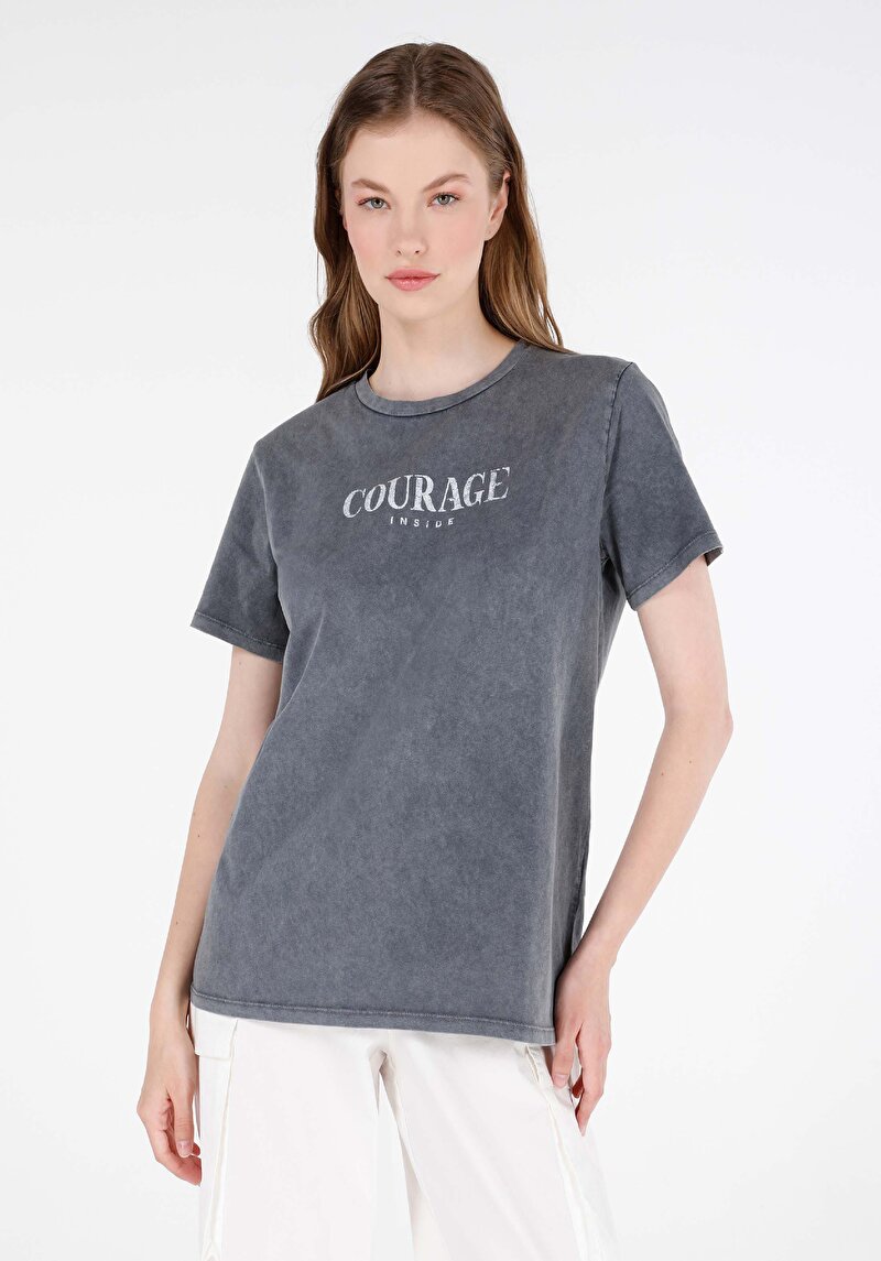 Зображення Футболка З Коротким Рукавом Жіноча Сіра  Cl1071695