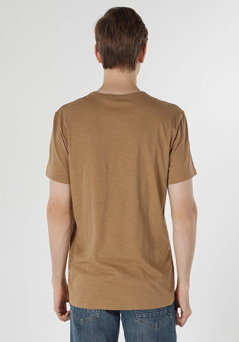 Зображення Футболка З Коротким Рукавом Чоловіча Коричнева Cl1062941