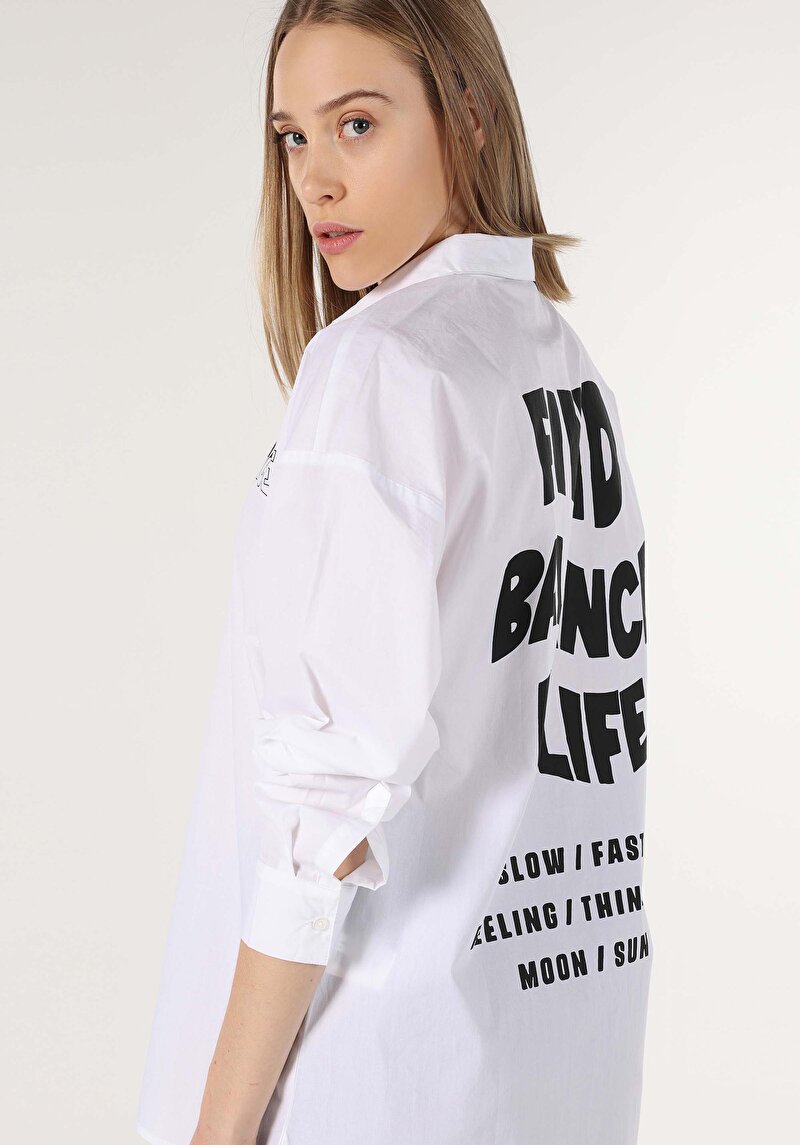 Зображення Сорочка З Довгим Рукавом Жіноча Біла  Cl1062956