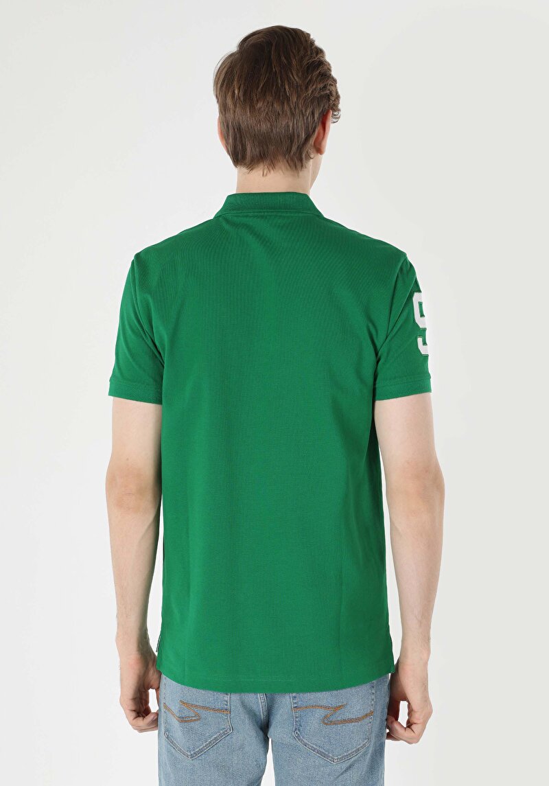 Показати інформацію про Поло З Коротким Рукавом Чоловіче Зелене  Cl1062964