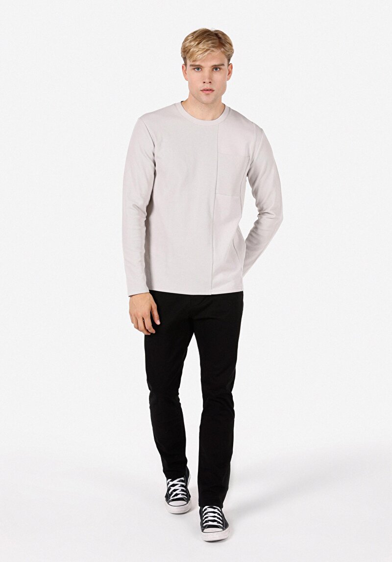 Показати інформацію про Футболка З Довгим Рукавом Чоловіча Сіра  Cl1071028