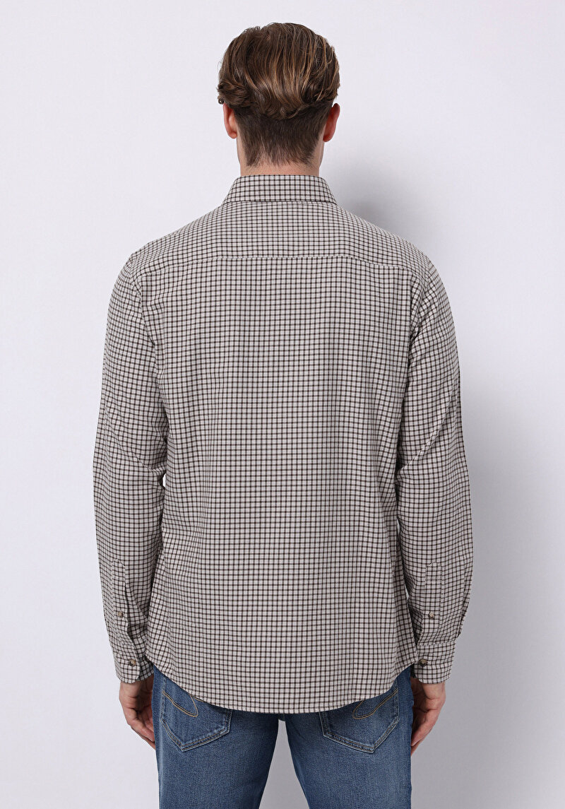 Зображення Сорочка З Довгим Рукавом Чоловіча Коричнева Cl1065591