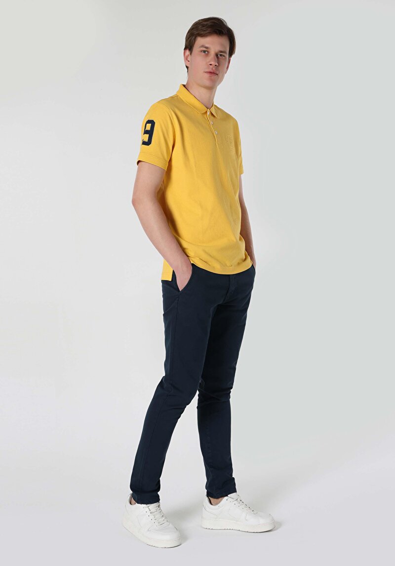 Показати інформацію про Поло З Коротким Рукавом Чоловіче Жовте  Cl1062964