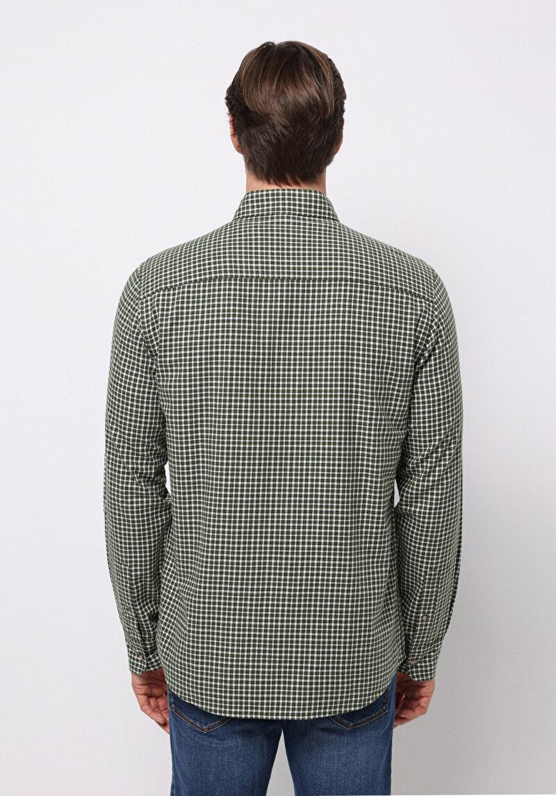 Показати інформацію про Сорочка З Довгим Рукавом Чоловіча Зелена  Cl1065591