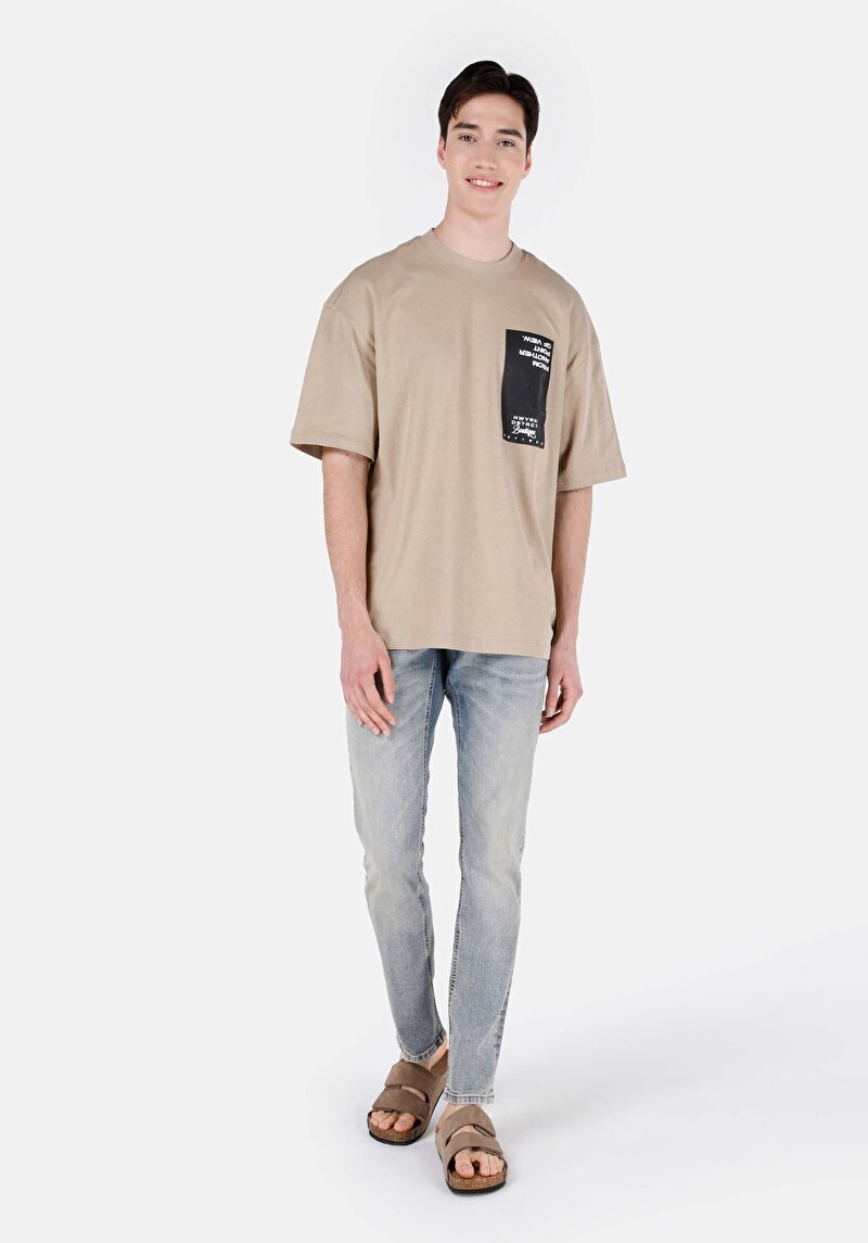 Зображення 044 Karl Джинси Чоловічі Блакитні Прямого Крою Cl1071745