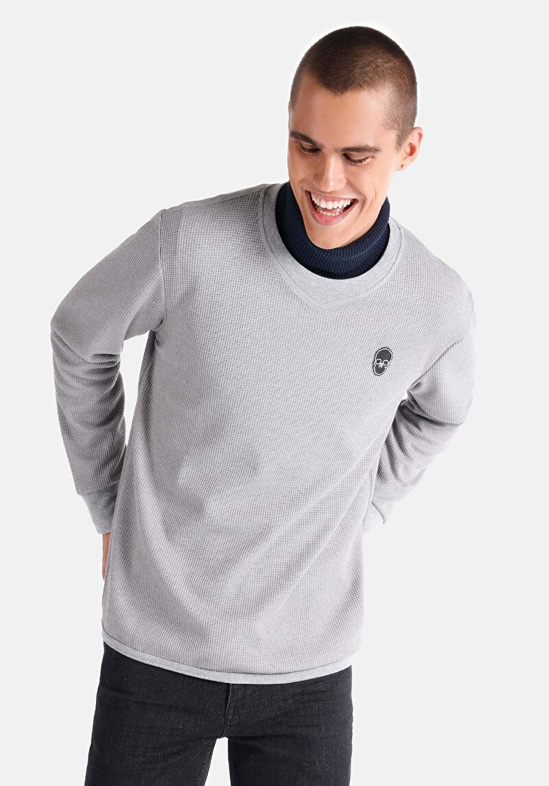 Зображення Футболка З Довгим Рукавом Чоловіча Сіра  Cl1065597