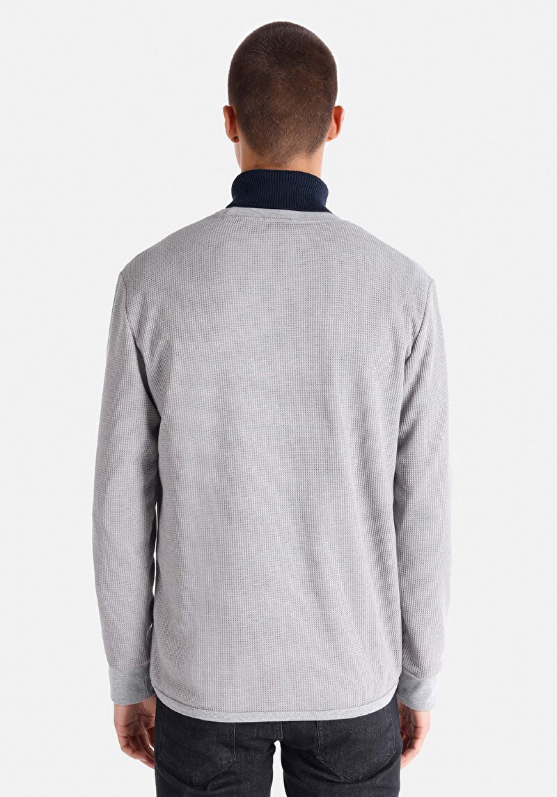 Показати інформацію про Футболка З Довгим Рукавом Чоловіча Сіра  Cl1065597