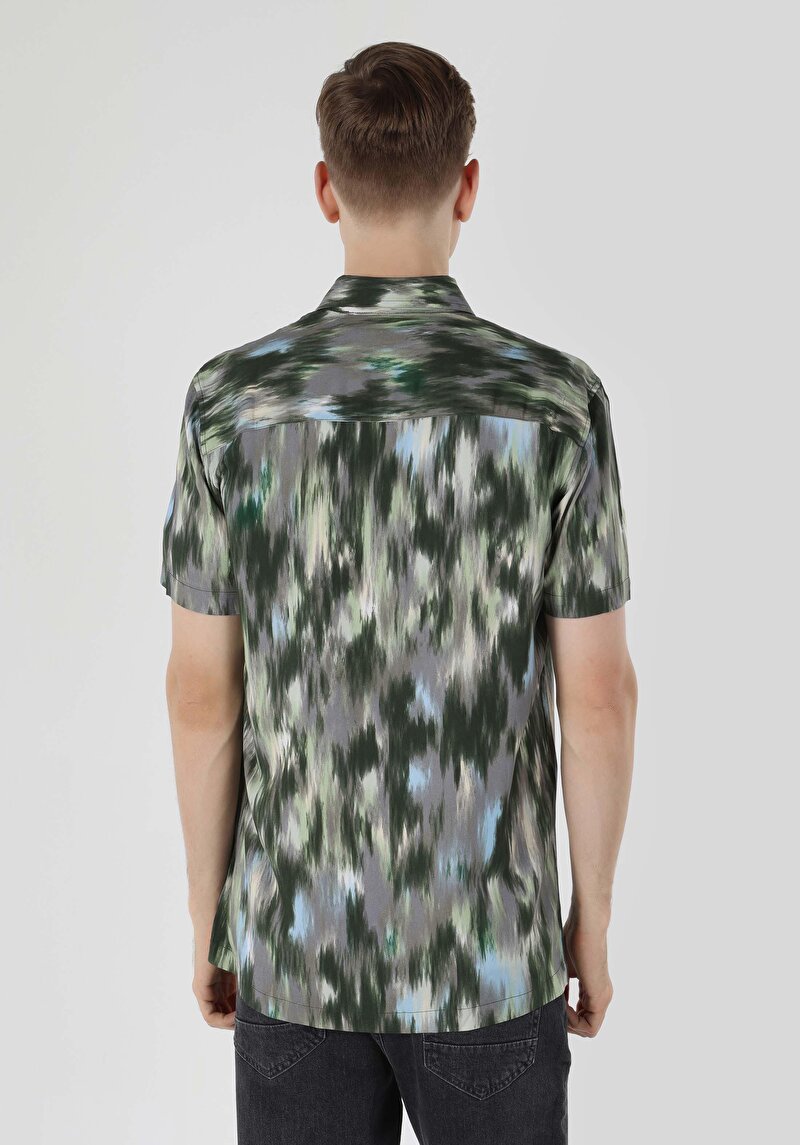 Зображення Сорочка З Коротким Рукавом Чоловіча Зелена Cl1063179