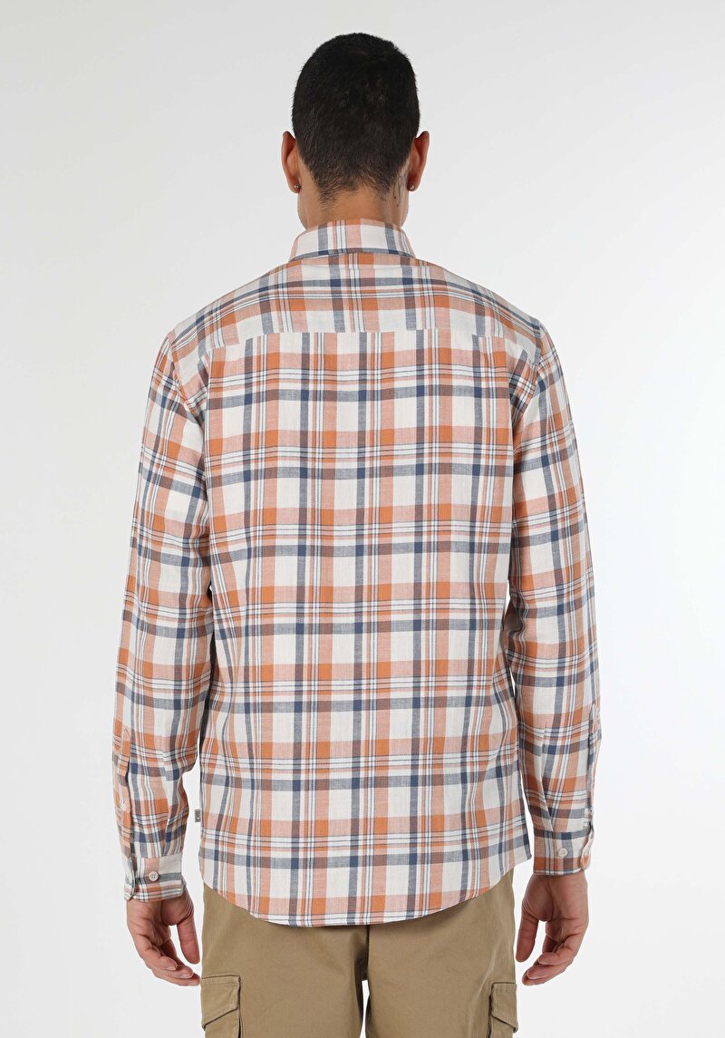 Показати інформацію про Сорочка З Довгим Рукавом Чоловіча Помаранчева  Cl1063185