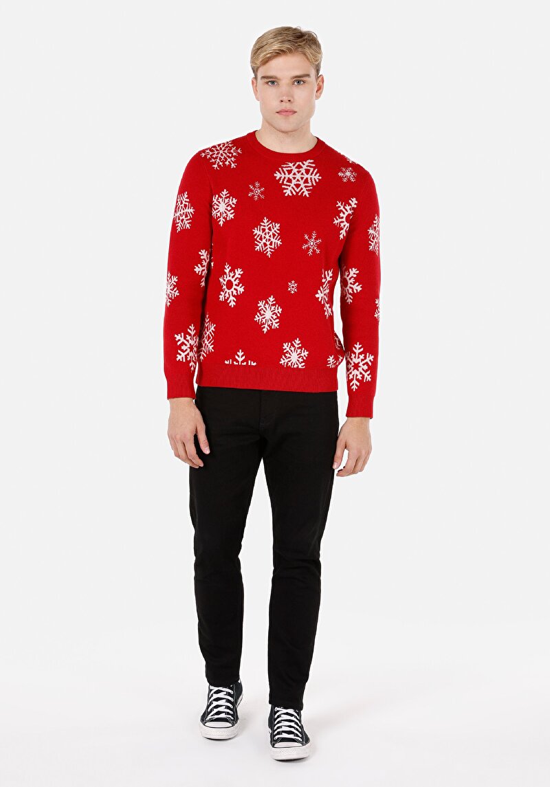 Показати інформацію про Светр Чоловічий Червоний  Cl1071759
