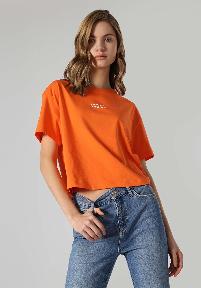 Зображення Футболка З Коротким Рукавом Жіноча Помаранчева  Cl1063434